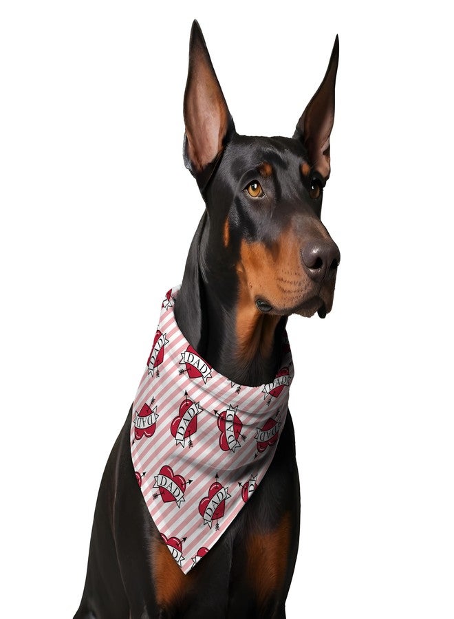 W Brings MOM and DAD Love Bandana for Dogs | This Stunning Gorgeous Design Dog Bandana Scarf is Perfect Styling Accessory for Dogs Large, Medium & Small. One Size Fits All. (DAD) - Image 5